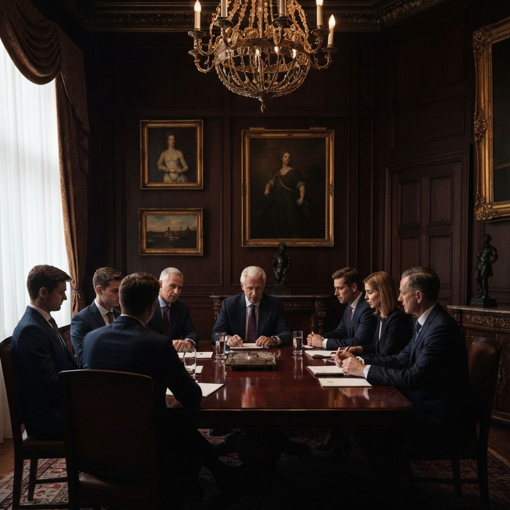 Professional boardroom setting